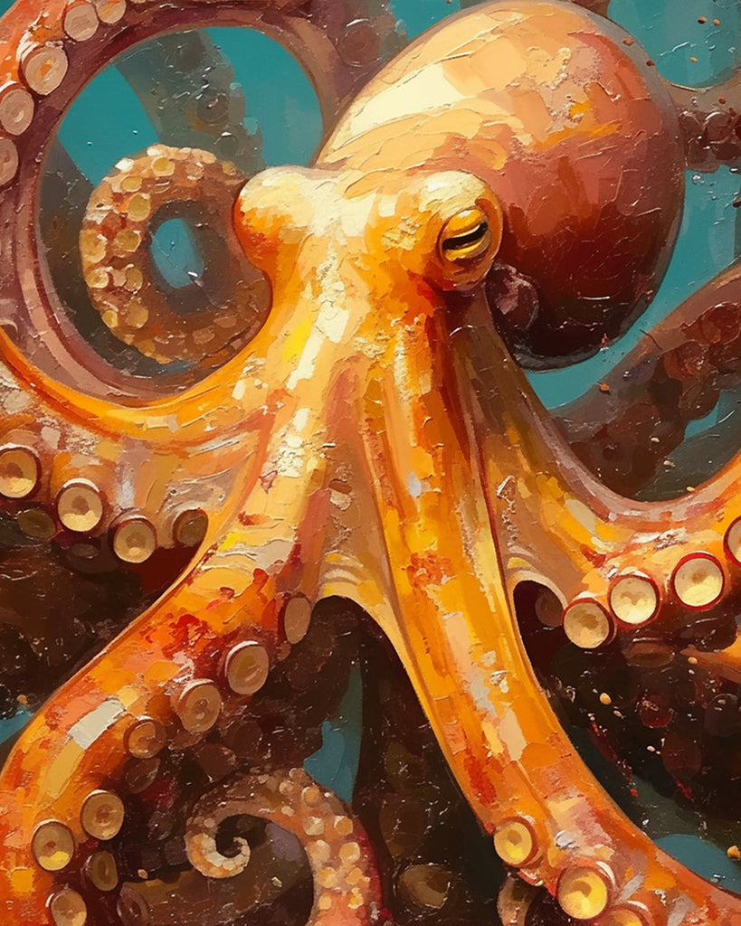 Slapende octopus Schilderen op Nummers