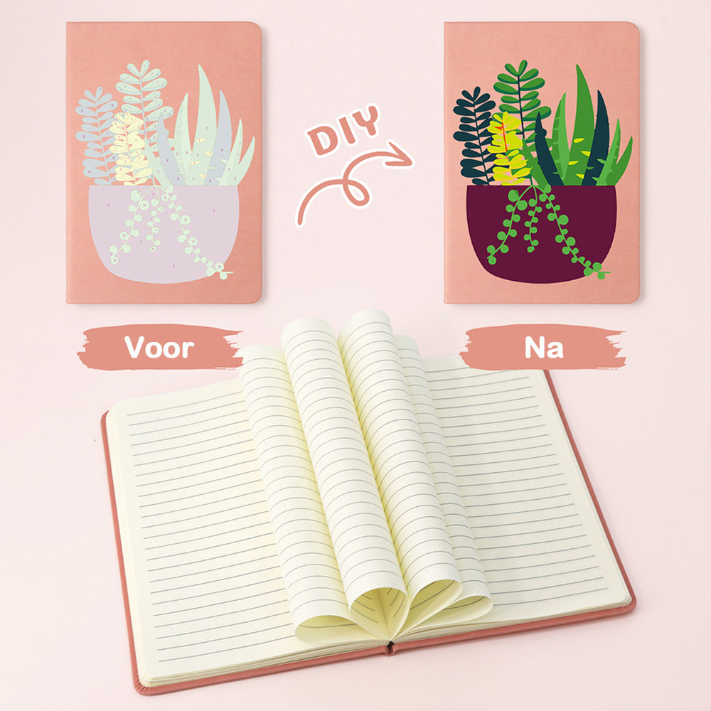 Smaragdgroene Kamerplanten Notitieboek Schilderen op Nummers