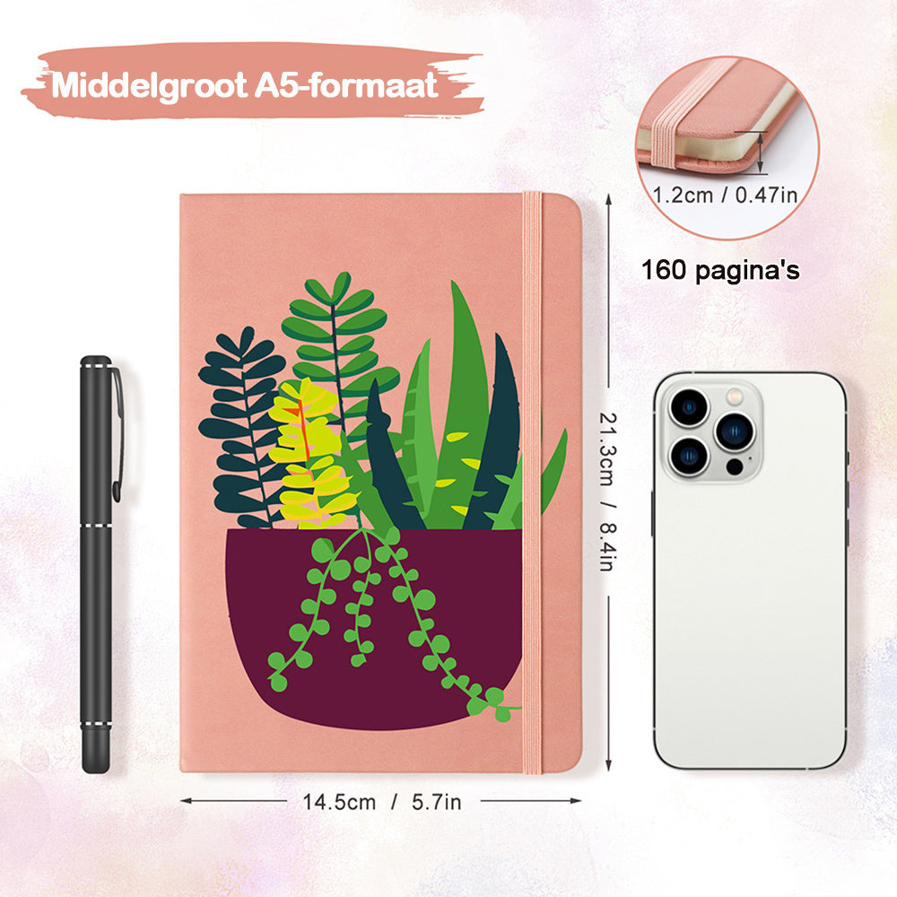 Smaragdgroene Kamerplanten Notitieboek Schilderen op Nummers