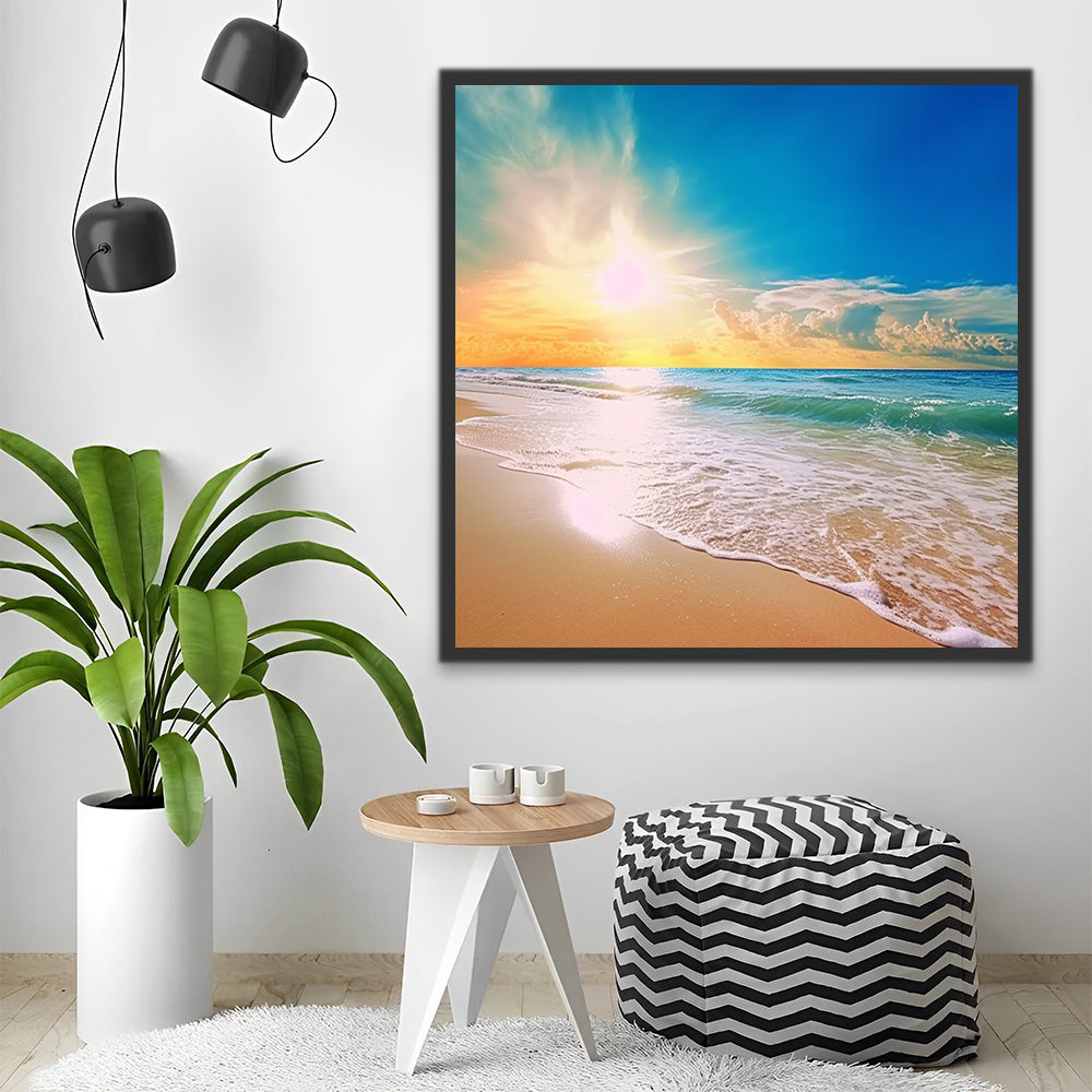 Strand in de Zon Schilderen op Nummers