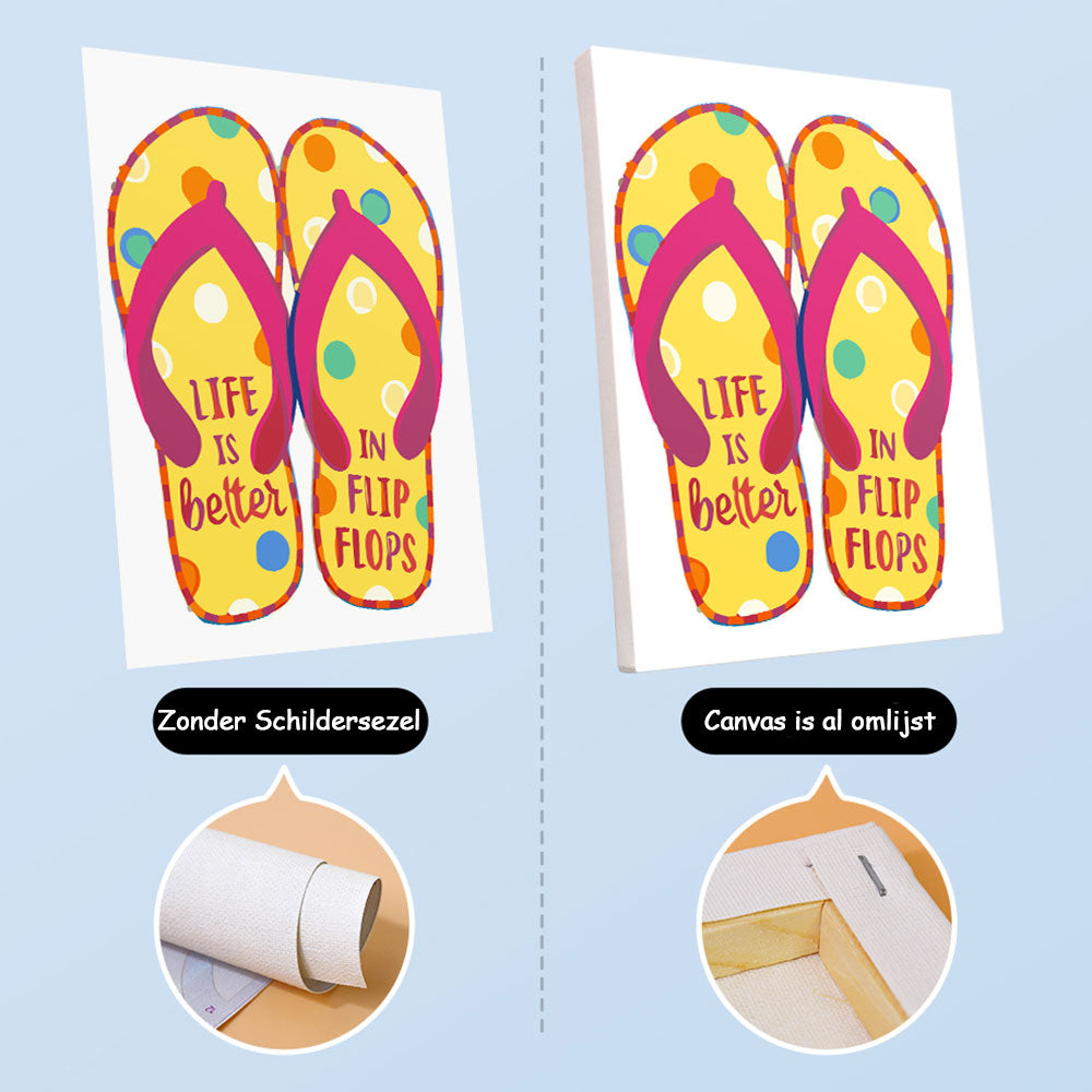 Strandslippers 6 Stuks Mini Schilderen op Nummers