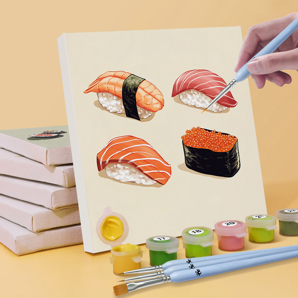 Sushi Schotel 6 Stuks Mini Schilderen op Nummers