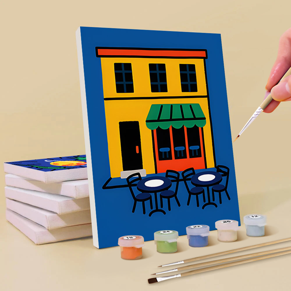 Van Gogh-Stijl Schilderijen 6 Stuks Mini Schilderen op Nummers
