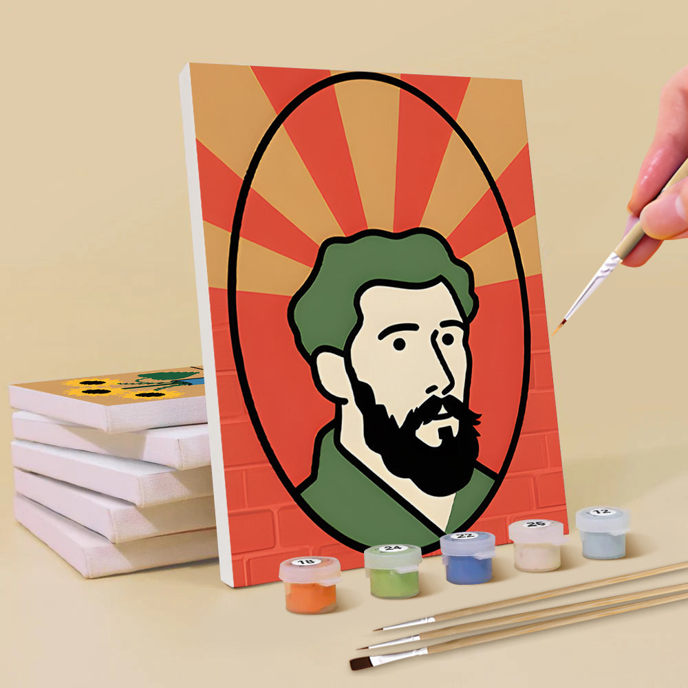 Van Goghs Grote Werken 6 Stuks Mini Schilderen op Nummers