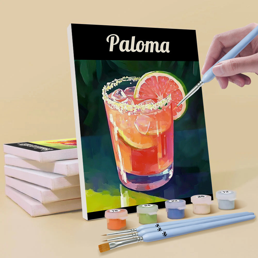 Verfrissende Cocktail 6 Stuks Mini Schilderen op Nummers