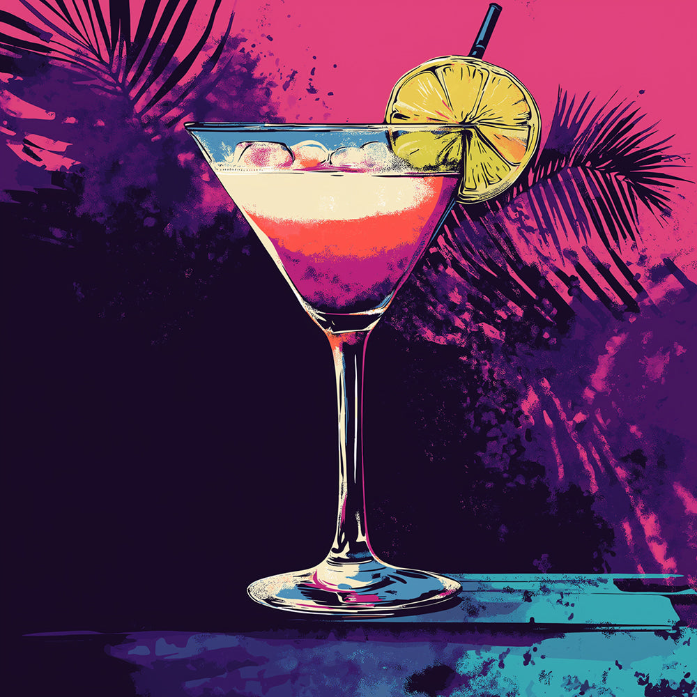 Verfrissende Cocktail met Citroenschijf Schilderen op Nummers