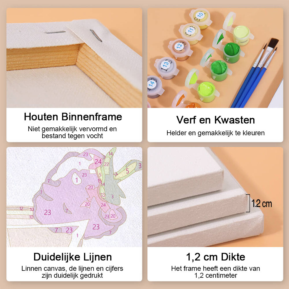 Verfrissende Fruitcocktail 6 Stuks Mini Schilderen op Nummers