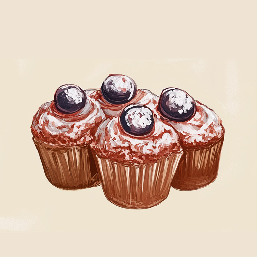 Verleidelijke Chocolade Muffintaart Mini Schilderen op Nummers