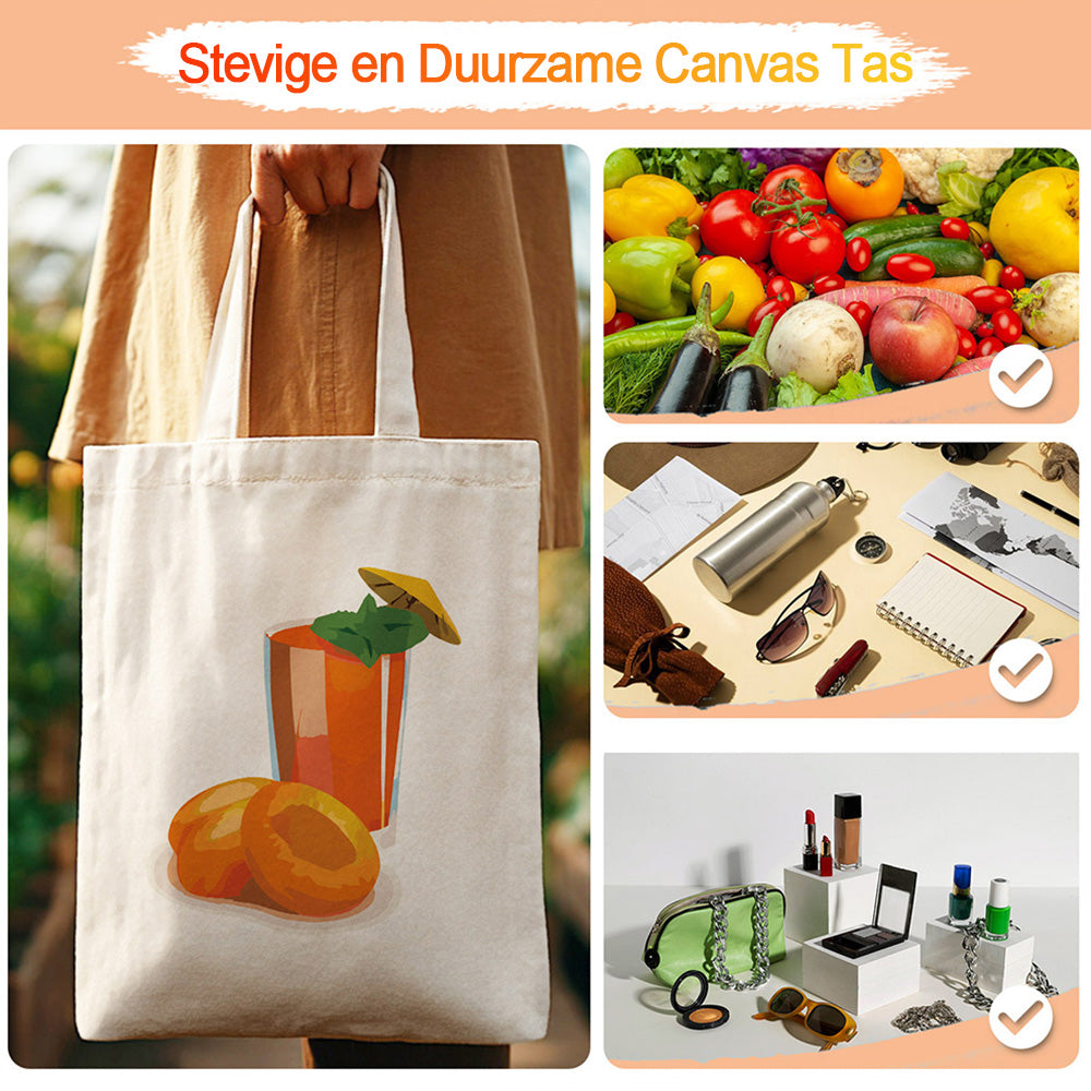Vers Fruitsap Canvas Tote Bag Schilderen op Nummers