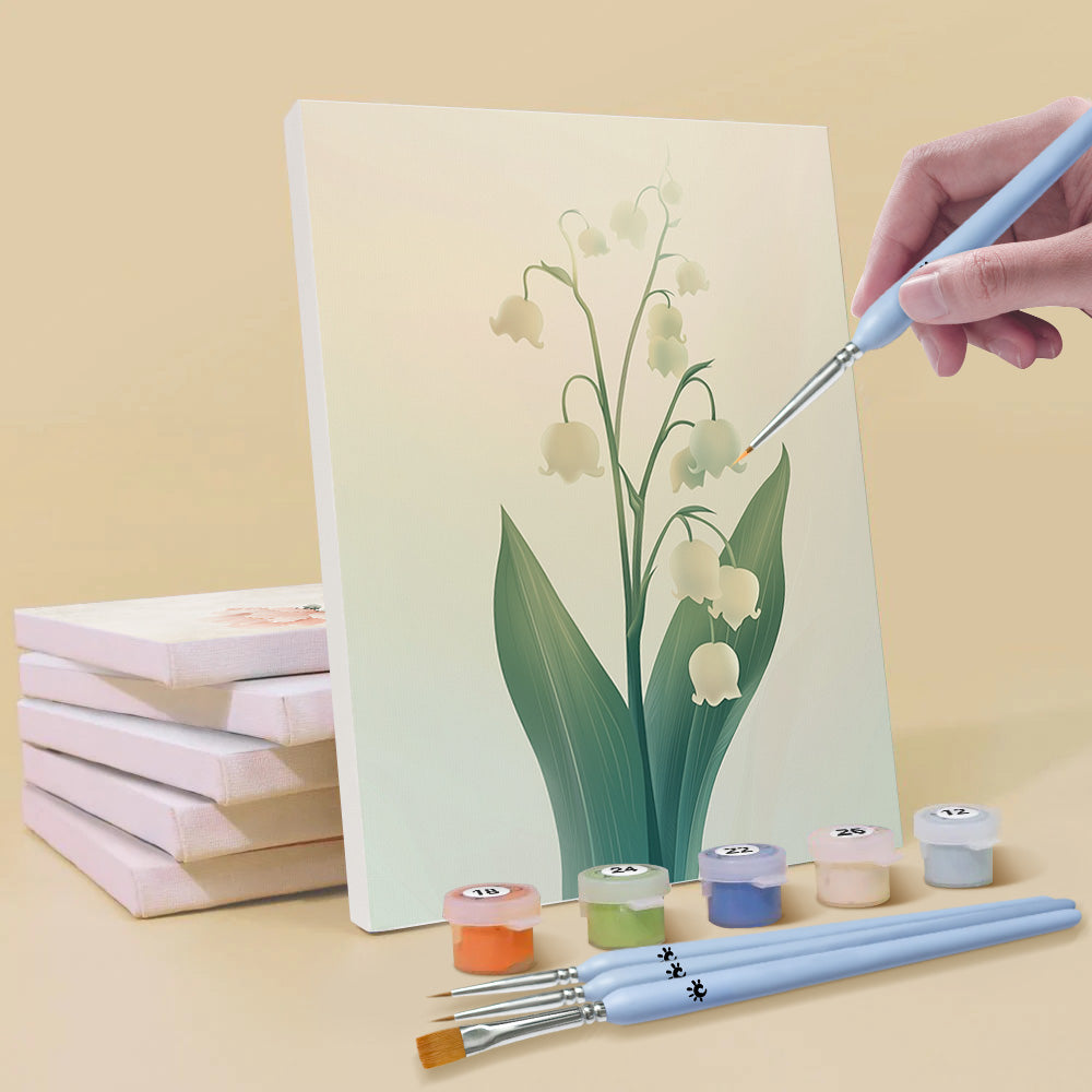 Verschillende Soorten Bloemen 6 Stuks Mini Schilderen op Nummers