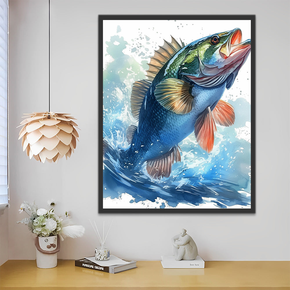 Vis uit het Water Schilderen op Nummers
