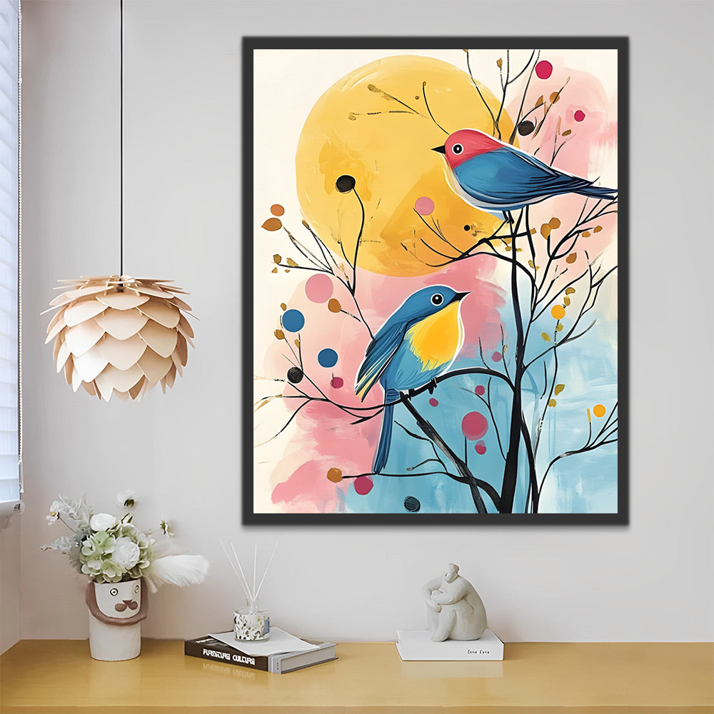 Vogels in Boom Schilderen op Nummers