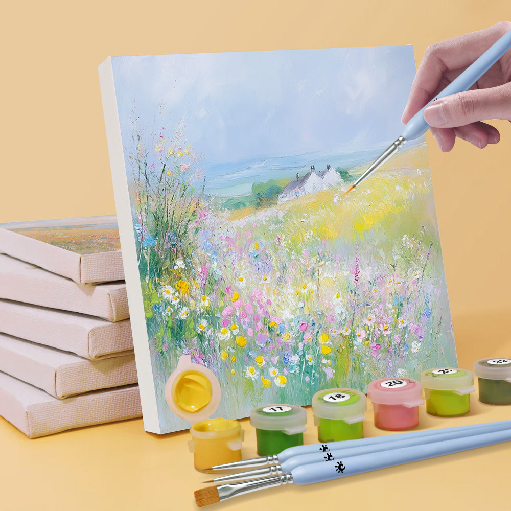 Voorjaarsbloemen 6 Stuks Mini Schilderen op Nummers