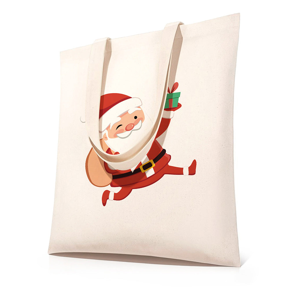 Vrolijke Kerstman Canvas Tote Bag Schilderen op Nummers