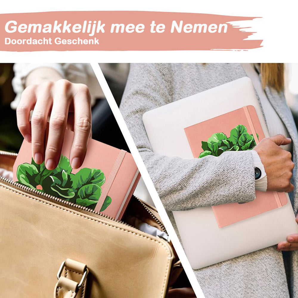 Weelderige Groene Kamerplanten Notitieboek Schilderen op Nummers