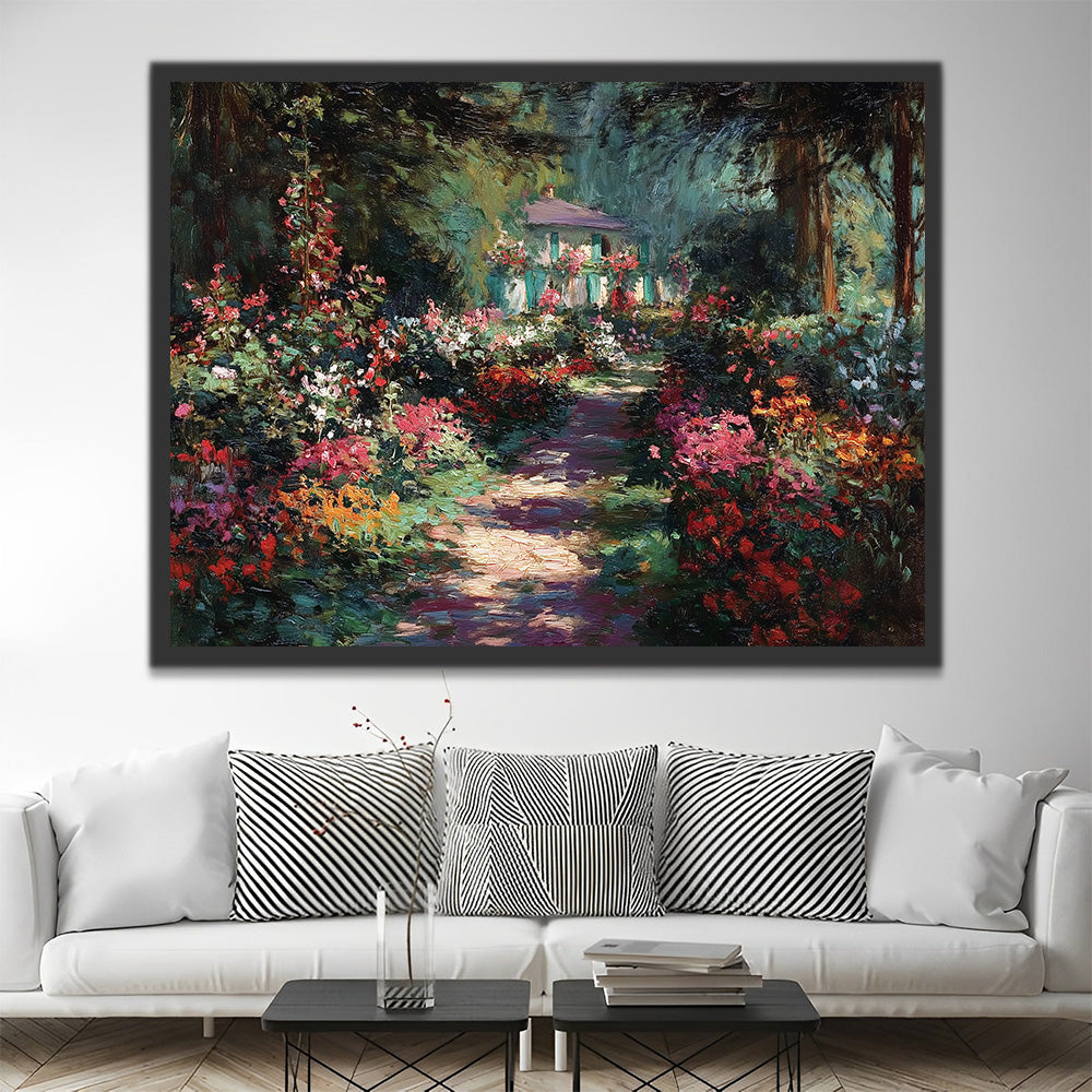 Wit Huisje in de Bloemenvallei Schilderen op Nummers