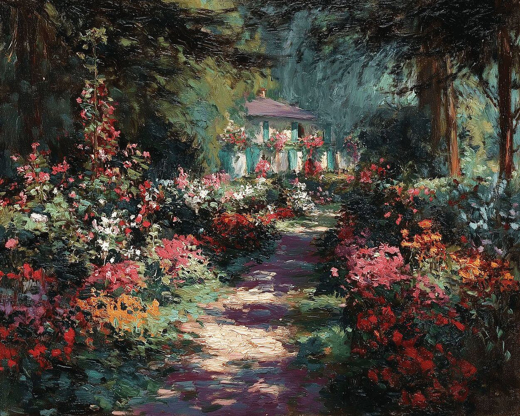 Wit Huisje in de Bloemenvallei Schilderen op Nummers