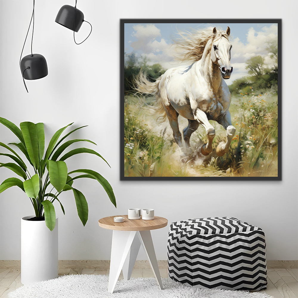 Wit Paard in de Lente Schilderen op Nummers