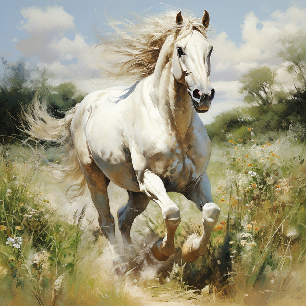 Wit Paard in de Lente Schilderen op Nummers