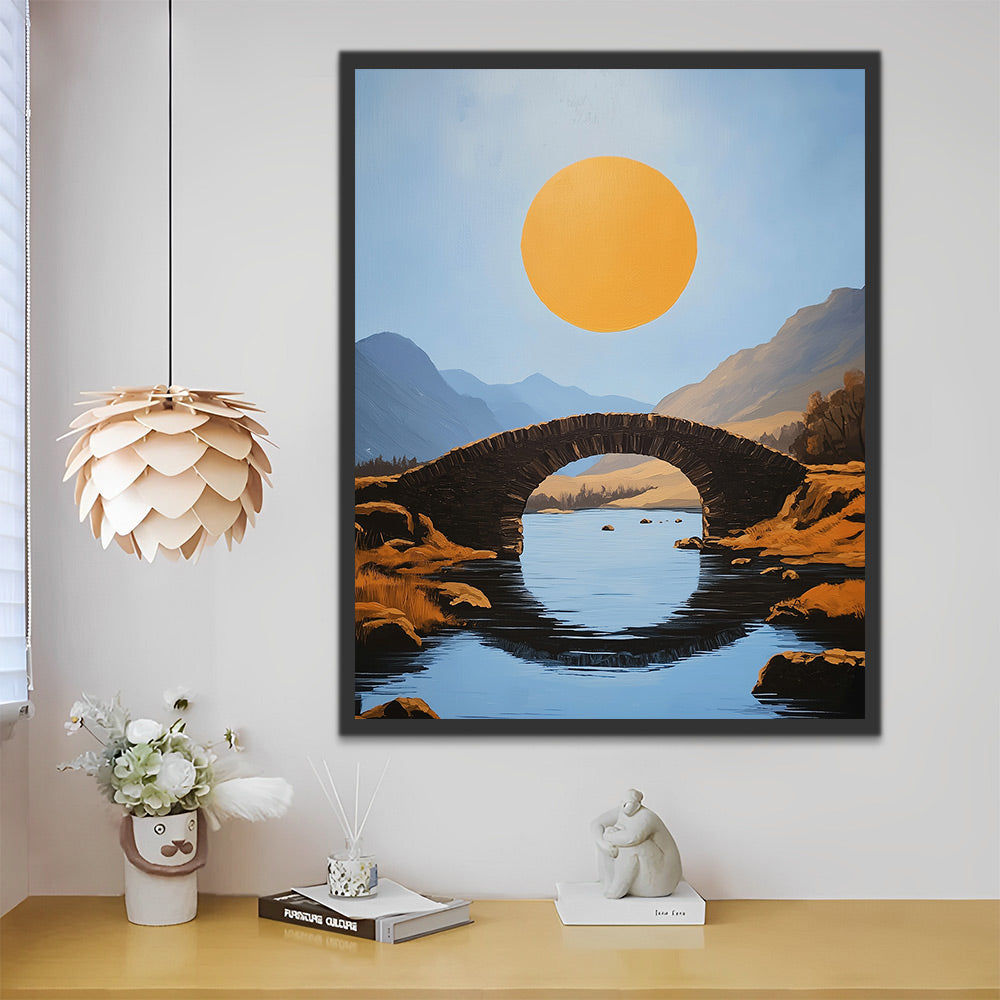 Woestijn bij Zonsondergang Schilderen op Nummers