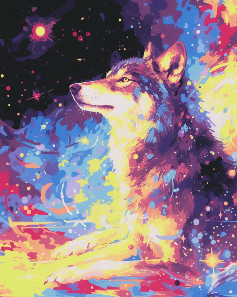 Wolf en Graffiti Schilderen op Nummers