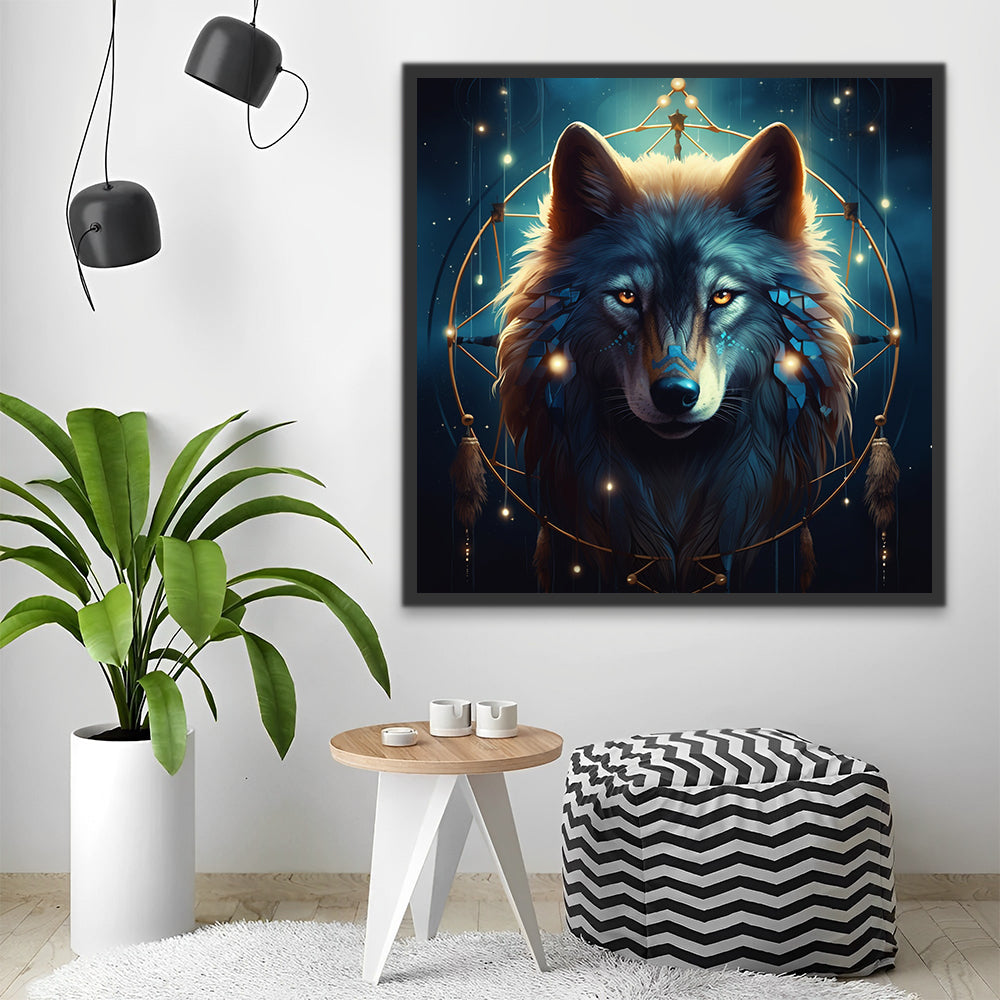 Wolf en Vuurvliegjes Schilderen op Nummers