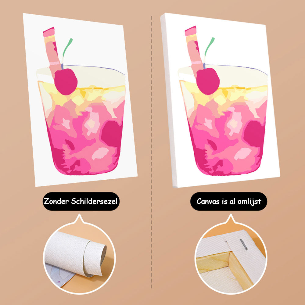 Zoete Cocktail 6 Stuks Mini Schilderen op Nummers