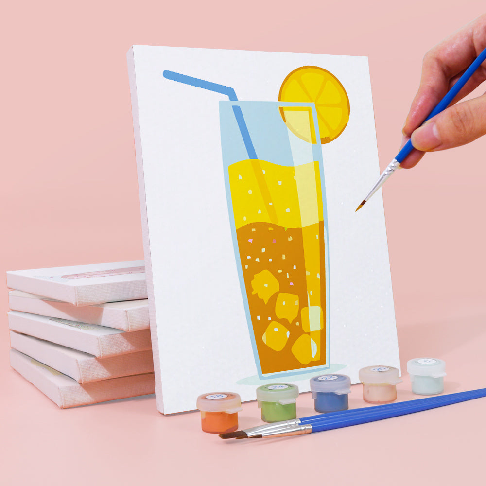 Zomercocktail 6 Stuks Mini Schilderen op Nummers
