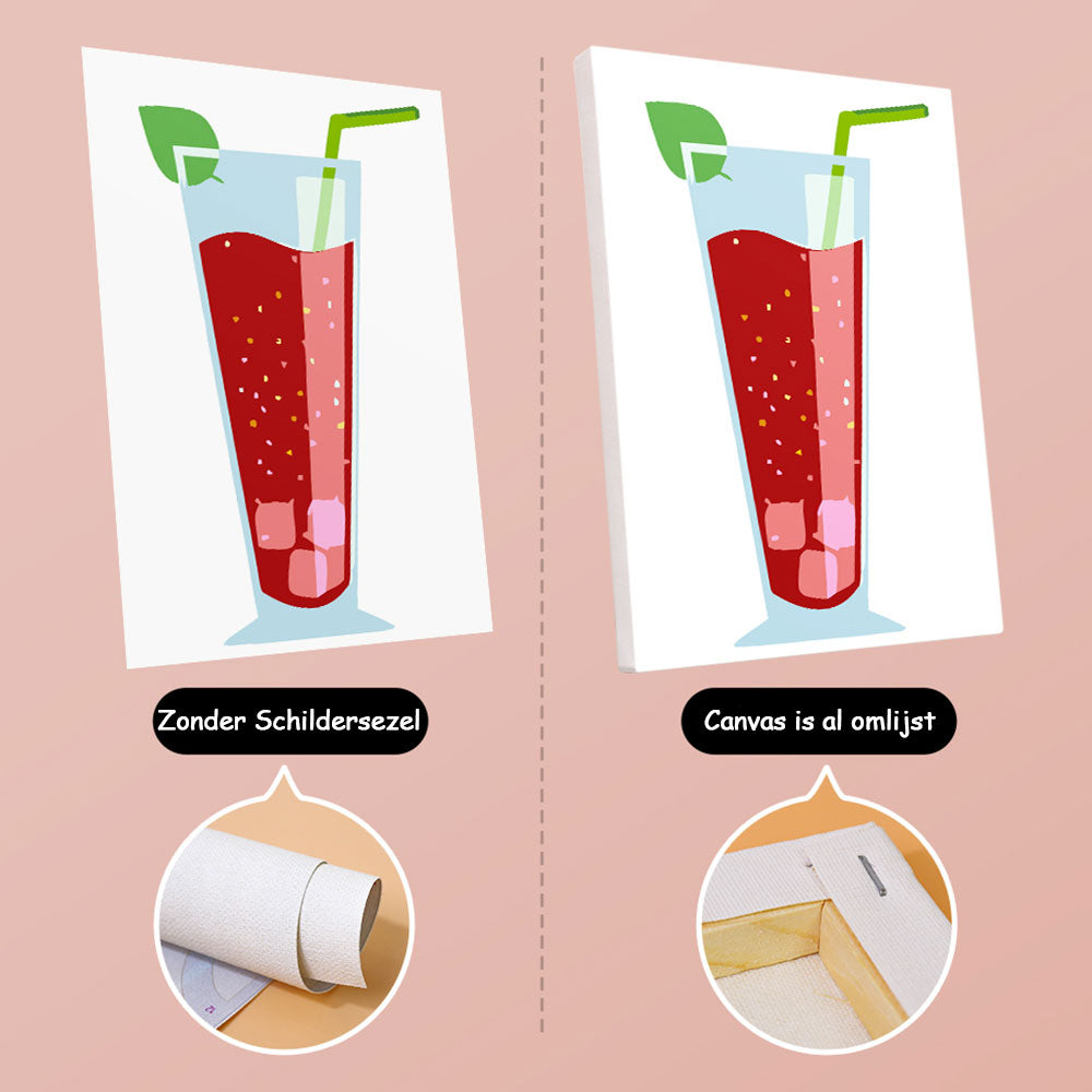 Zomercocktail 6 Stuks Mini Schilderen op Nummers