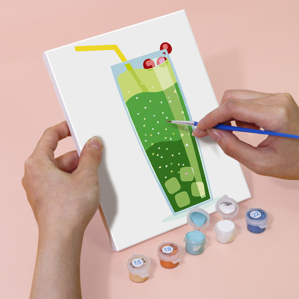 Zomercocktail 6 Stuks Mini Schilderen op Nummers