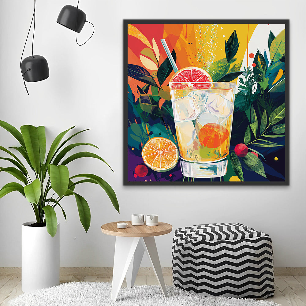 Zomers Frisdrank met IJs Schilderen op Nummers