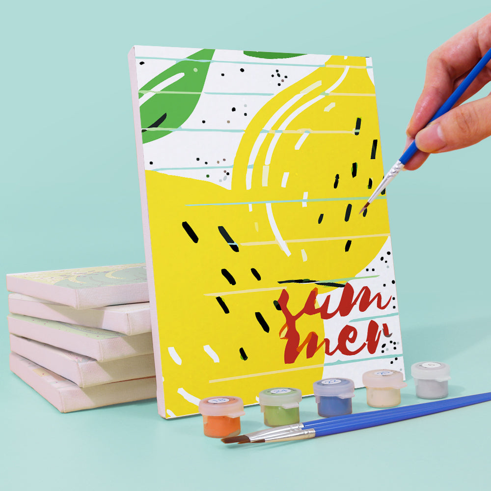 Zomerse Fruitijsjes 6 Stuks Mini Schilderen op Nummers