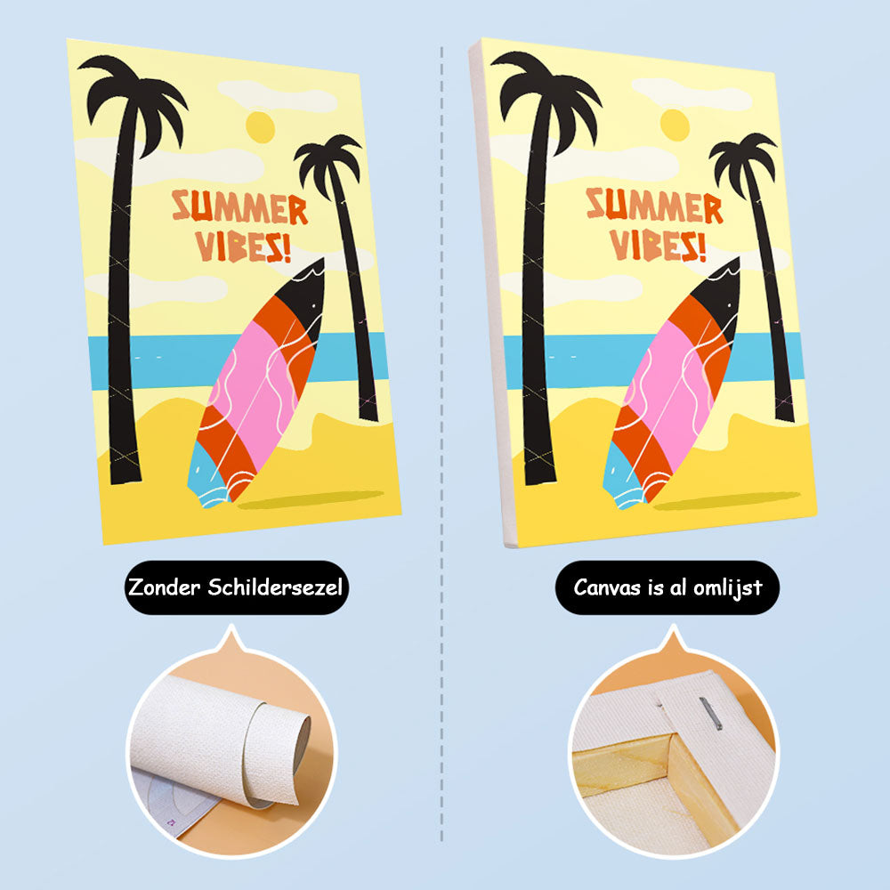 Zomertijd! 6 Stuks Mini Schilderen op Nummers