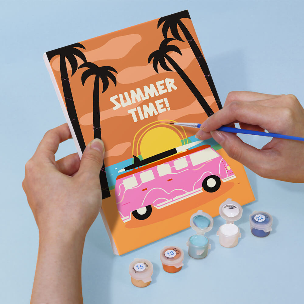 Zomertijd! 6 Stuks Mini Schilderen op Nummers