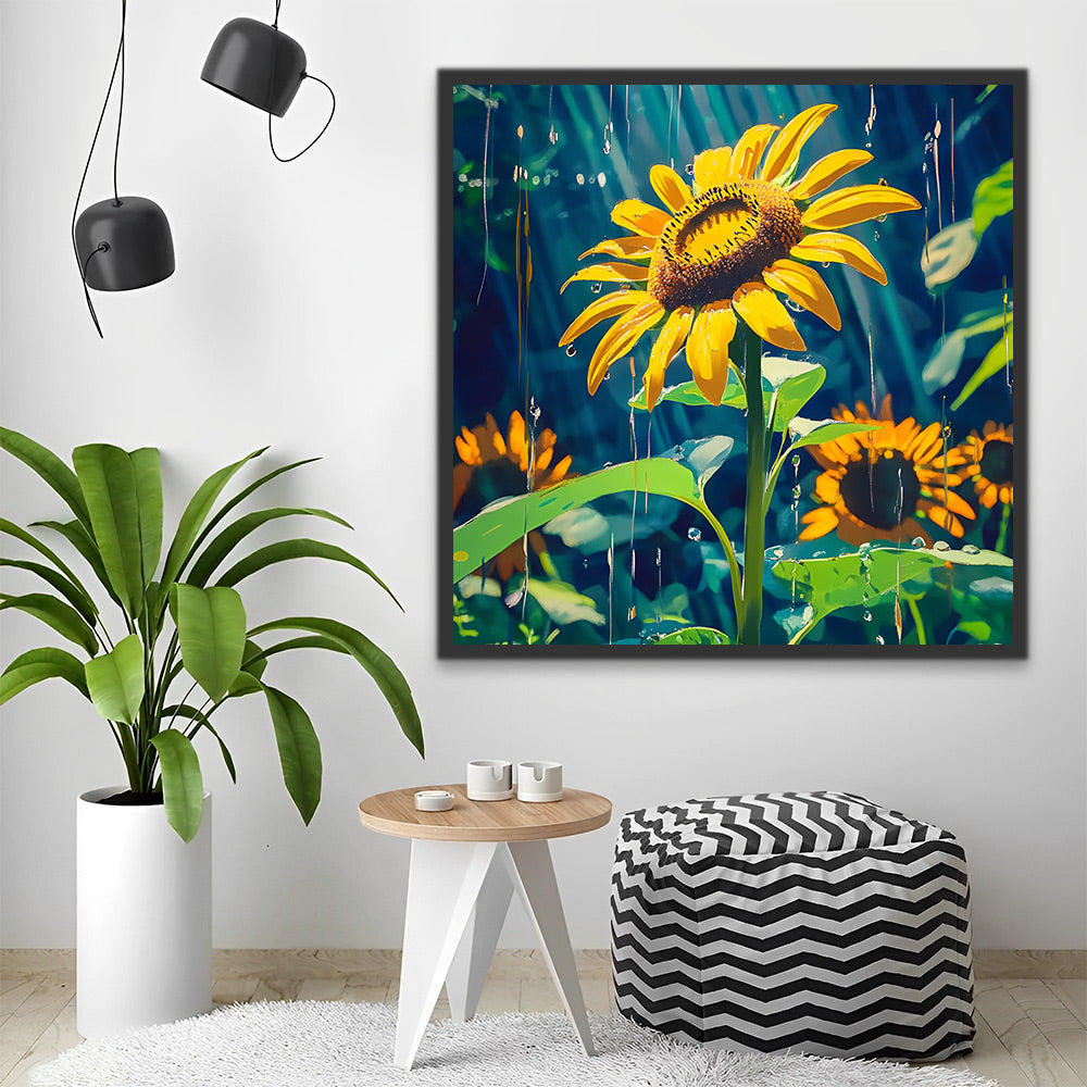 Zonnebloemen in de Vallei Schilderen op Nummers