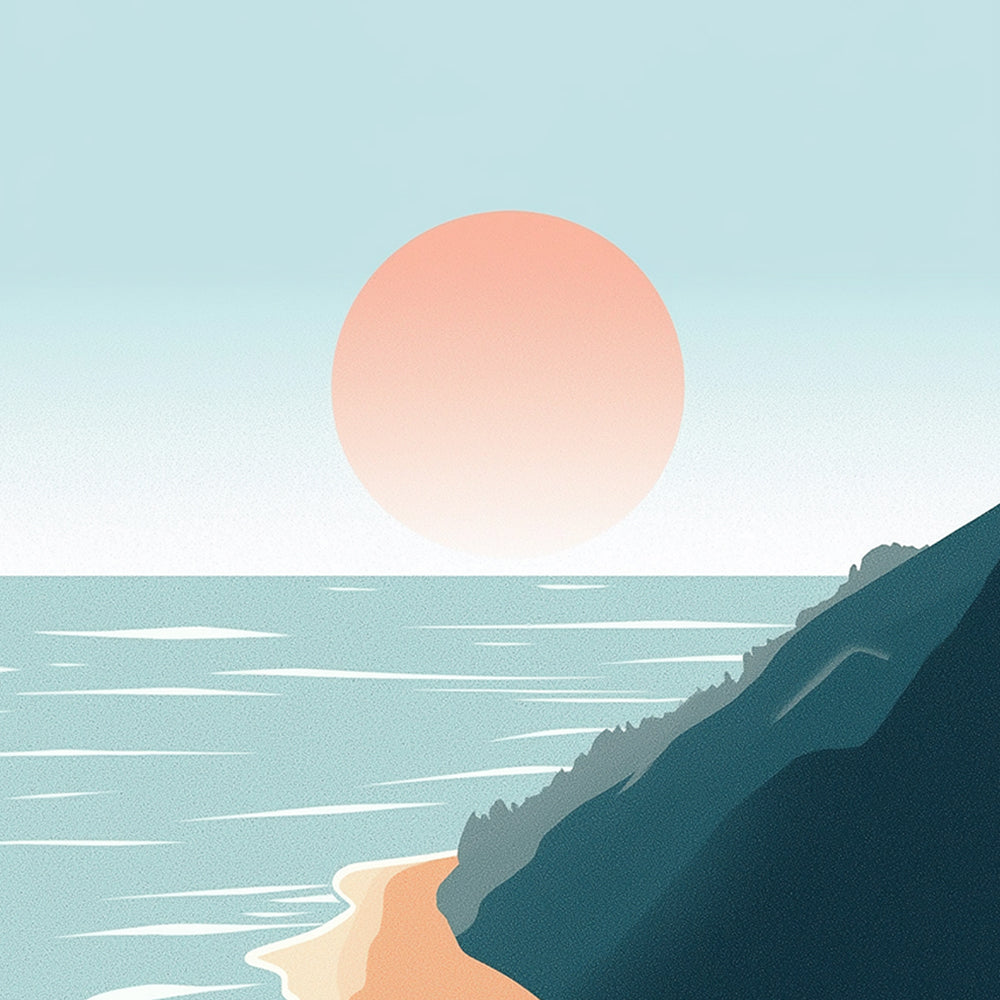 Zonsondergang aan Zee Mini Schilderen op Nummers