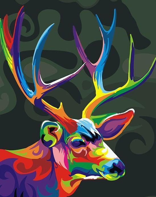 Animal Deer Paint By Numbers Canvas Wall Set PBNDEERL32