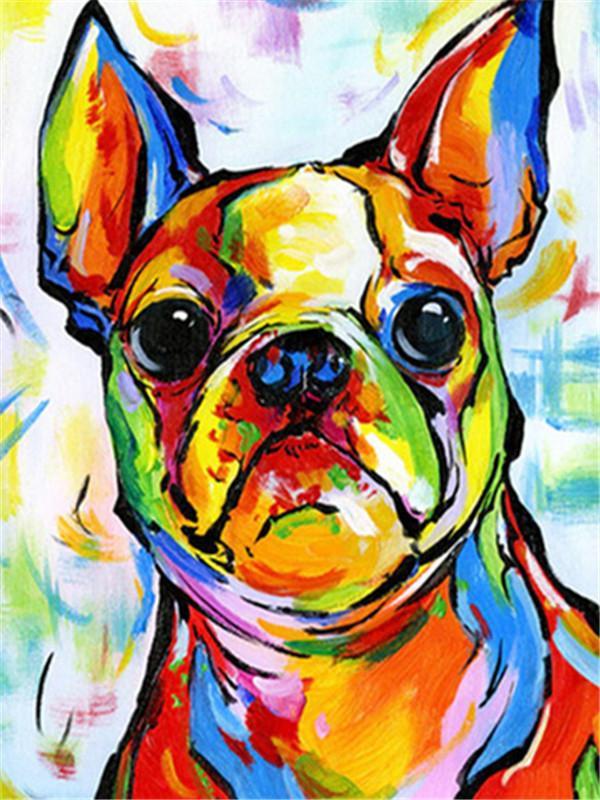 Animal Dog Paint By Numbers Canvas Wall Set PBNDOGL3