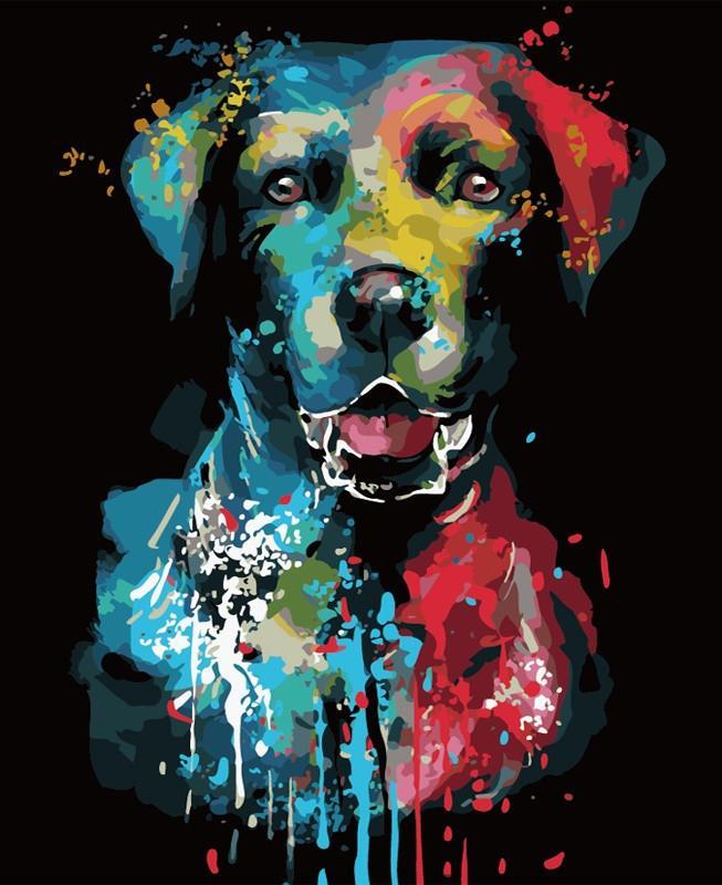 Animal Dog Paint By Numbers Canvas Wall Set PBNDOGL9