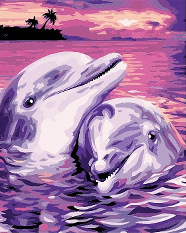 Zeedier Dolfijnen Schilderen op Nummers PBNDOL013