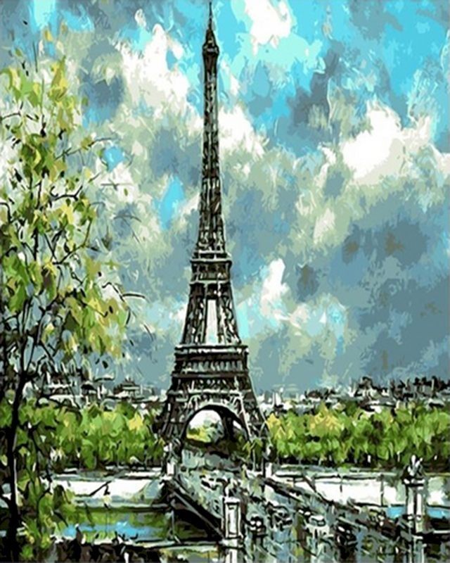 Landschap Eiffel Schilderen op Nummers PBNEIFH119