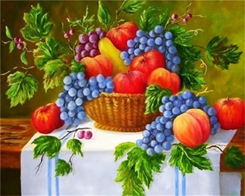 Plant Fruit Paint By Numbers Canvas Wall Set PBNFRUW18
