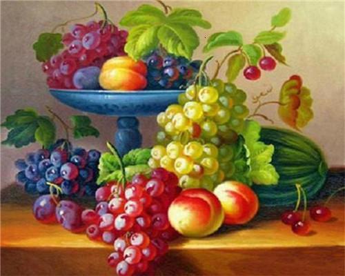 Plant Fruit Paint By Numbers Canvas Wall Set PBNFRUW7