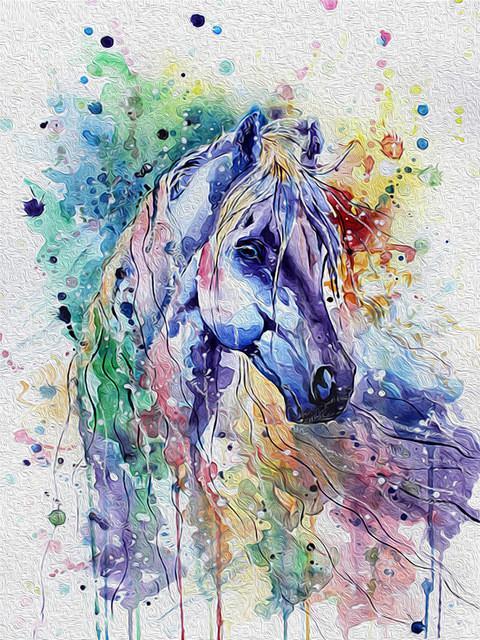 Animal Horse Paint By Numbers Canvas Wall Set PBNHOUL11