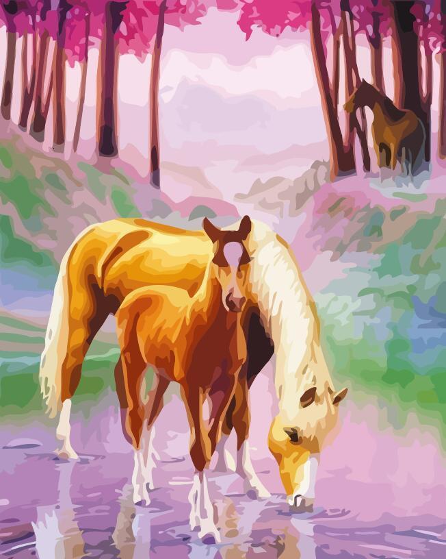Animal Horse Paint By Numbers Canvas Wall Set PBNHOUL36