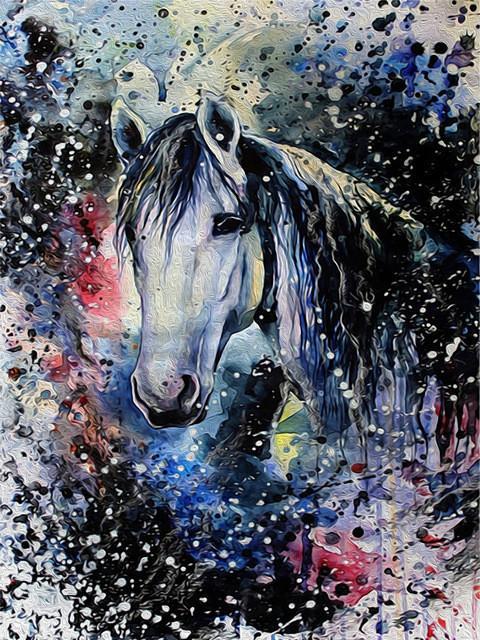 Animal Horse Paint By Numbers Canvas Wall Set PBNHOUL9
