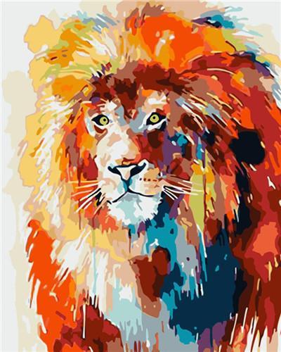 Animal Lion Paint By Numbers Canvas Wall Set PBNLIONL17