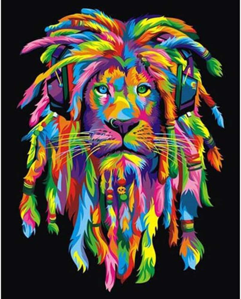 Animal Lion Paint By Numbers Canvas Wall Set PBNLIONL19