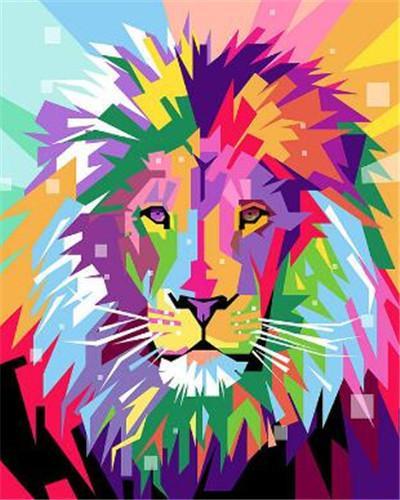 Animal Lion Paint By Numbers Canvas Wall Set PBNLIONL25