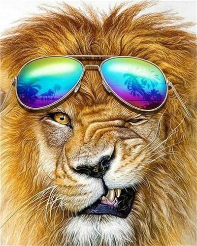 Animal Lion Paint By Numbers Canvas Wall Set PBNLIONL34